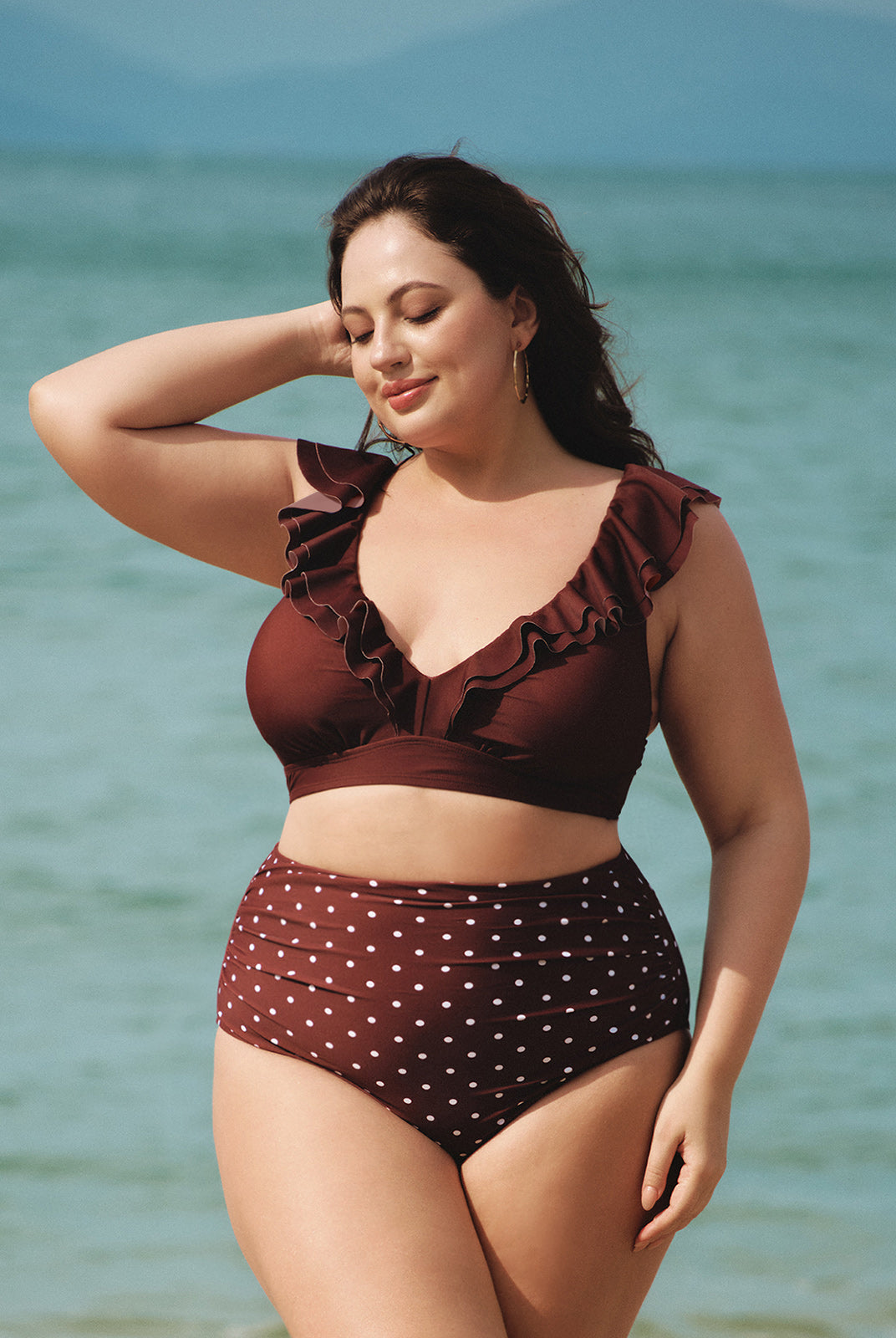 Women Knitted Nylon Prined Bikini Bottoms Sustainable Plus Size Bikinis - BERLOOK