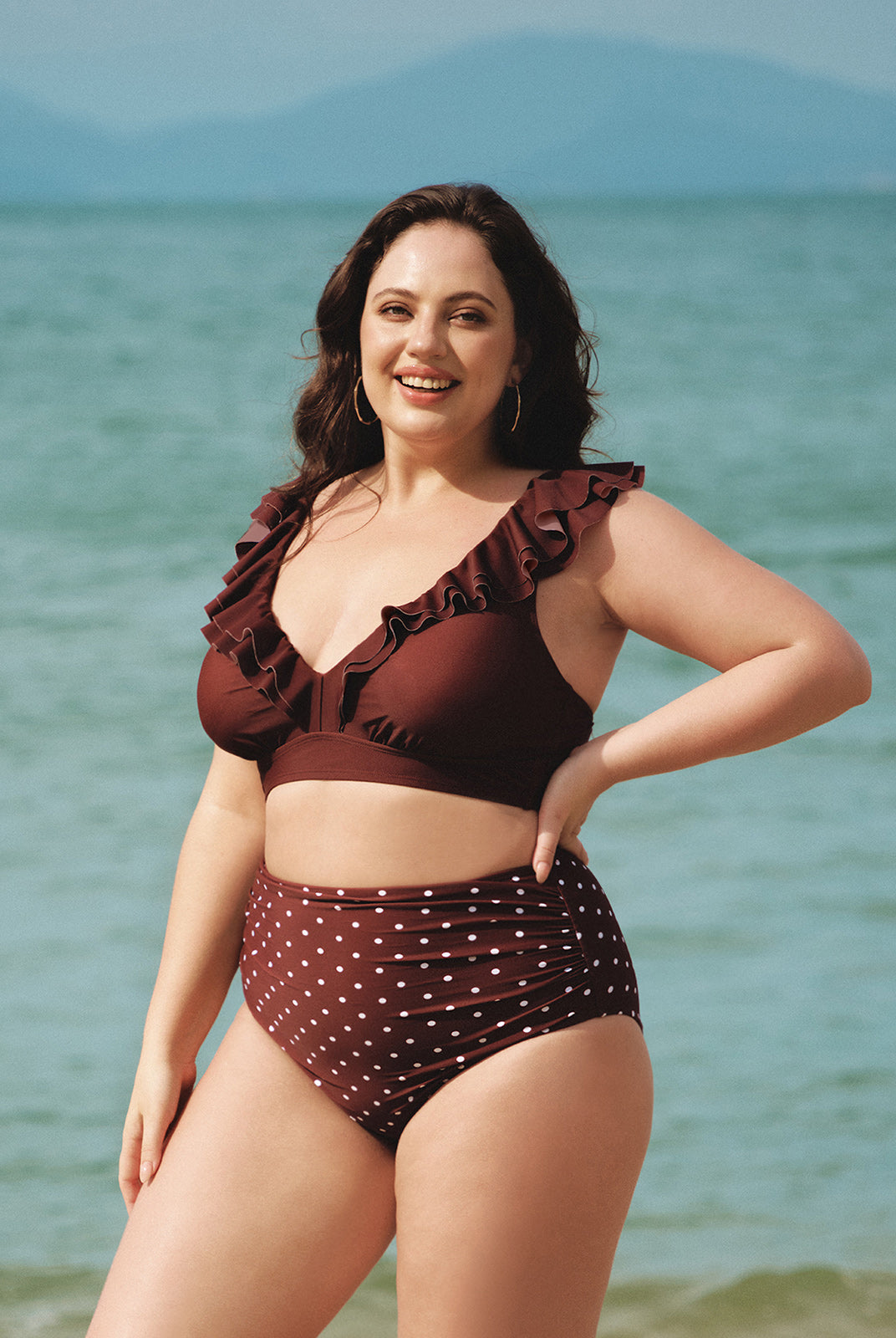 Women Knitted Nylon Prined Bikini Bottoms Sustainable Plus Size Bikinis - BERLOOK