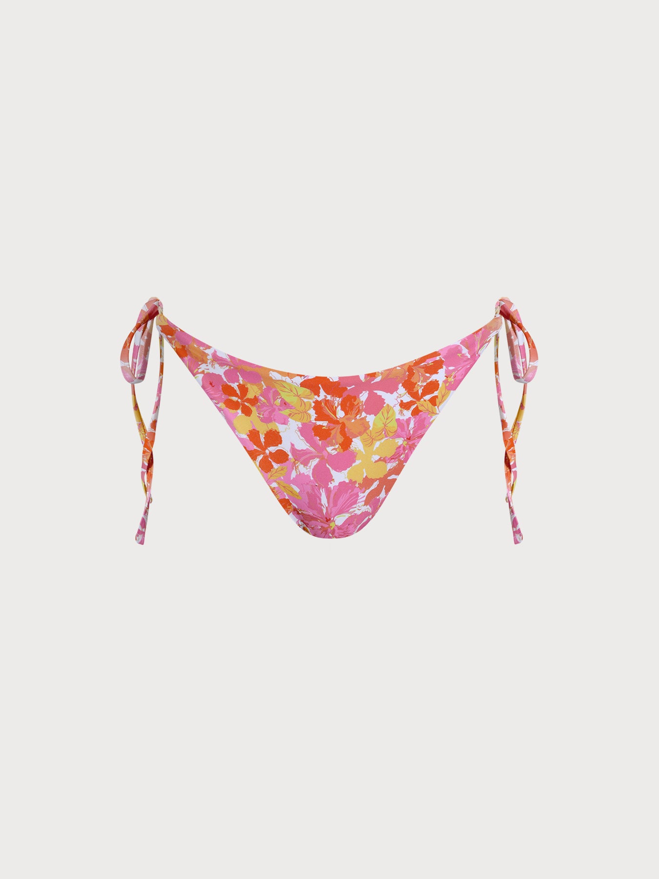 Women Knitted Nylon Printed Bikini Bottoms Red Sustainable Bikinis - BERLOOK