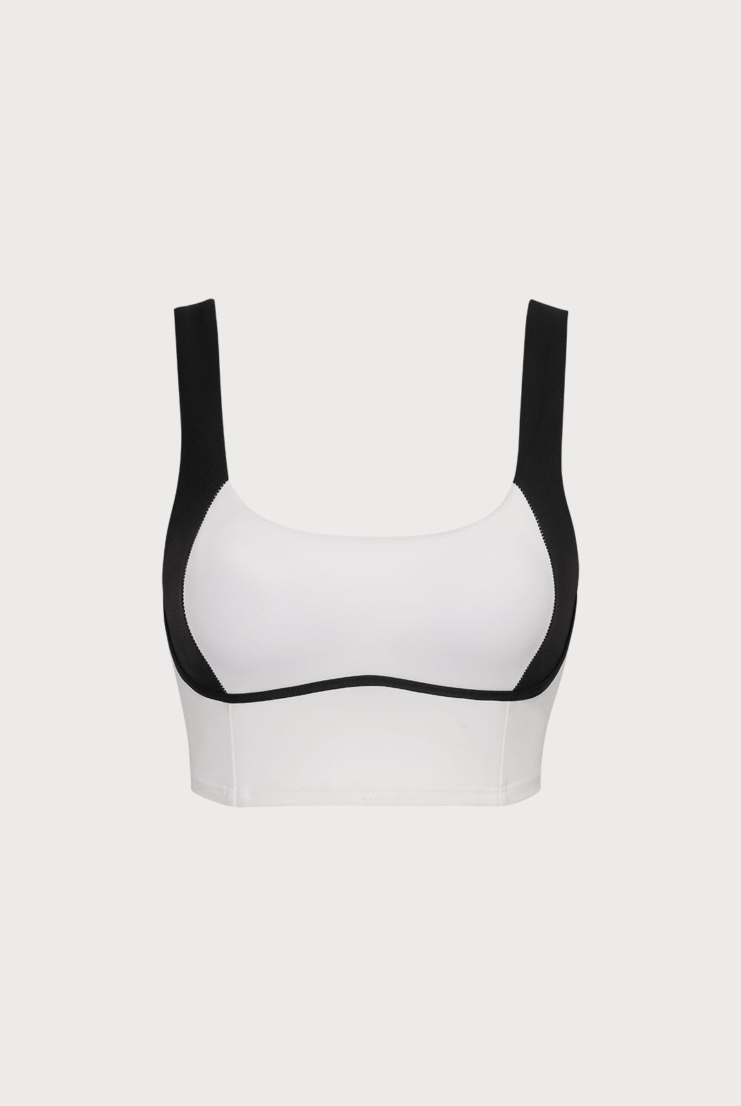 Women Knitted Nylon Spandex blended Yoga Camis White Sustainable Yoga Tops - BERLOOK