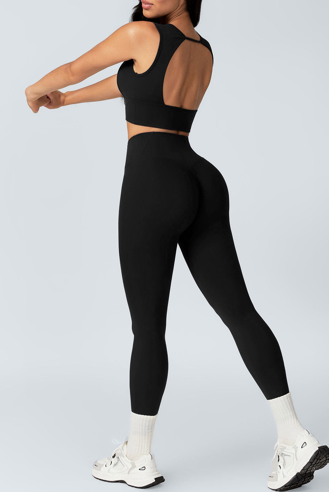 Women Knitted Nylon Sports Bras Sustainable Yoga Tops - BERLOOK