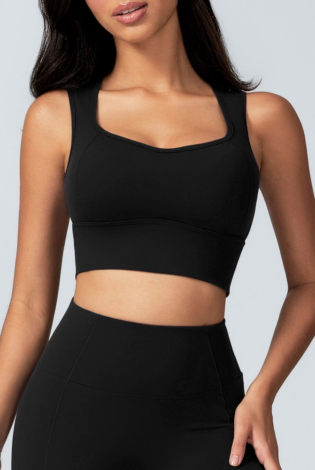 Women Knitted Nylon Sports Bras Sustainable Yoga Tops - BERLOOK