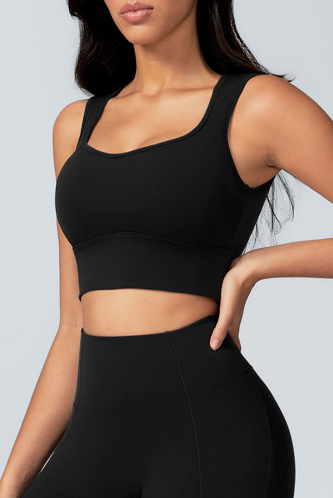Women Knitted Nylon Sports Bras Sustainable Yoga Tops - BERLOOK