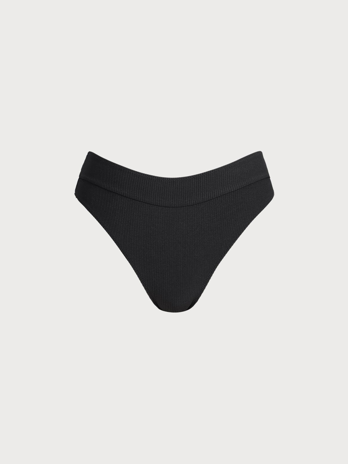 Women Knitted Nylon Surf Bottoms Black Sustainable Surfing Clothes - BERLOOK