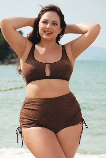 Women Knitted Nylon Tankini Bottoms Sustainable Plus Size Tankinis - BERLOOK