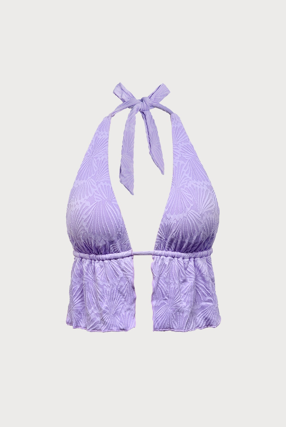 Women Knitted Nylon Tankini Tops Purple Sustainable Tankinis - BERLOOK