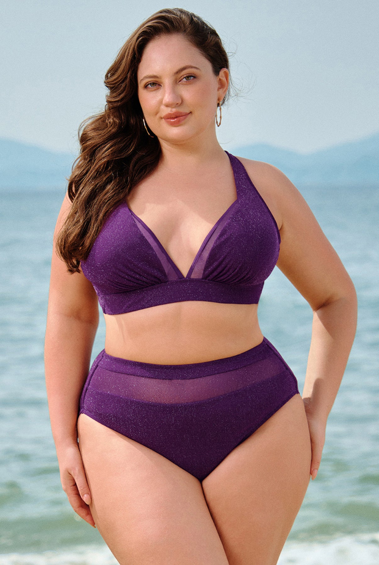 Women Knitted Nylon Tankini Tops Sustainable Plus Size Bikinis - BERLOOK