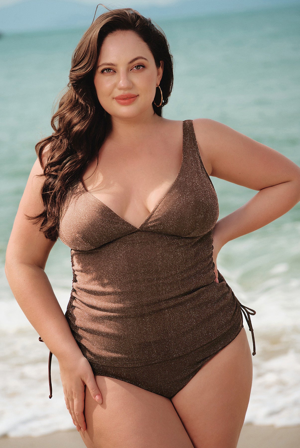 Women Knitted Nylon Tankini Tops Sustainable Plus Size Tankinis - BERLOOK