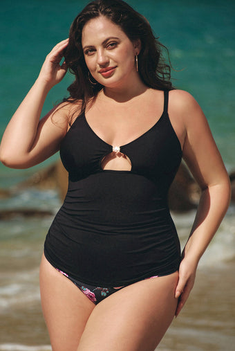 Women Knitted Nylon Tankini Tops 女式针织尼龙坦基 Sustainable Plus Size Tankinis - BERLOOK