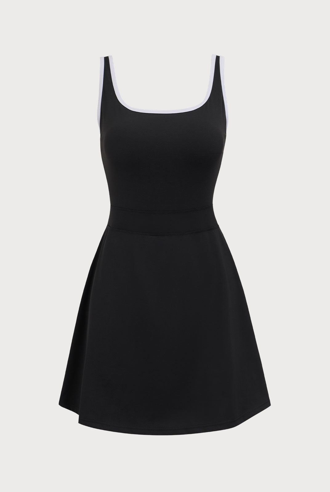 Women Knitted Nylon Yoga Dress Black Sustainable Yoga Dresses&Yoga Jumpsuit - BERLOOK