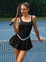 Women Knitted Nylon Yoga Dresses Black Sustainable Yoga Dresses&Yoga Jumpsuit - BERLOOK