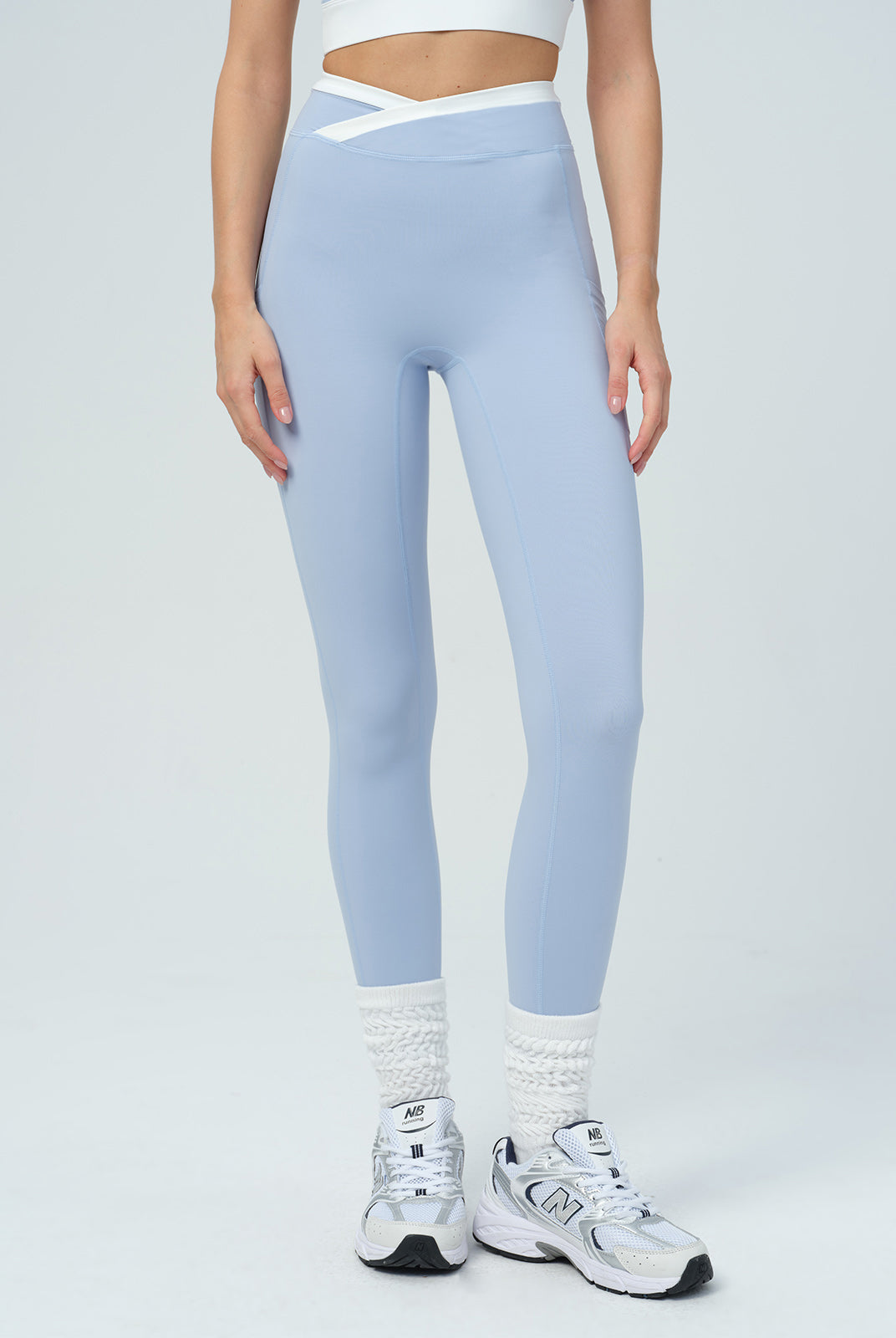 Women Knitted Nylon Yoga Leggings Sustainable Yoga Bottoms - BERLOOK