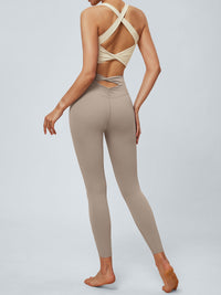 Women Knitted Nylon Yoga Leggings Sustainable Yoga Bottoms - BERLOOK