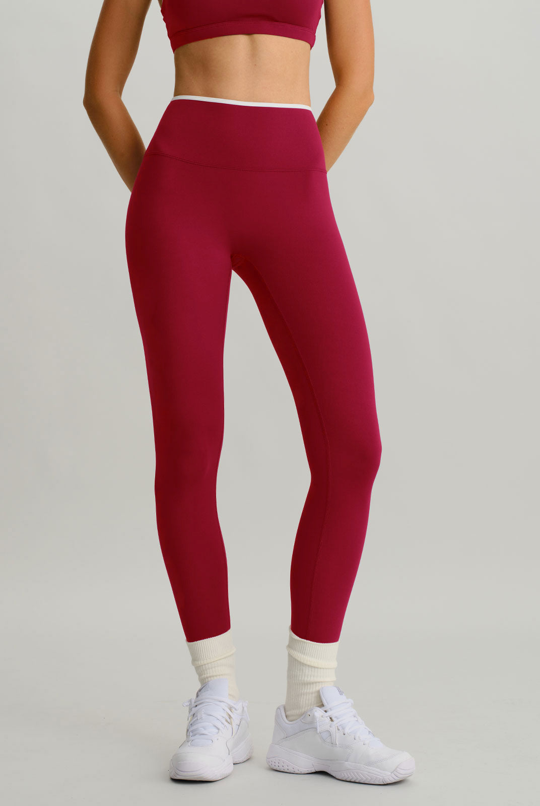 Women Knitted Nylon Yoga Leggings Sustainable Yoga Bottoms - BERLOOK