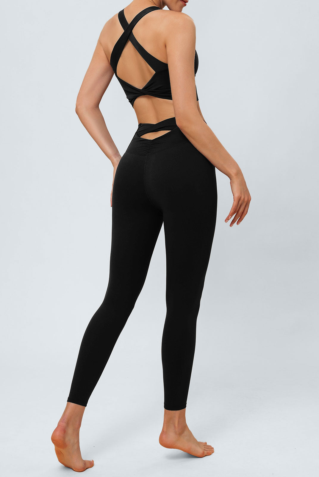 Women Knitted Nylon Yoga Leggings Sustainable Yoga Bottoms - BERLOOK