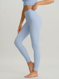 Women Knitted Nylon Yoga Leggings Sustainable Yoga Bottoms - BERLOOK