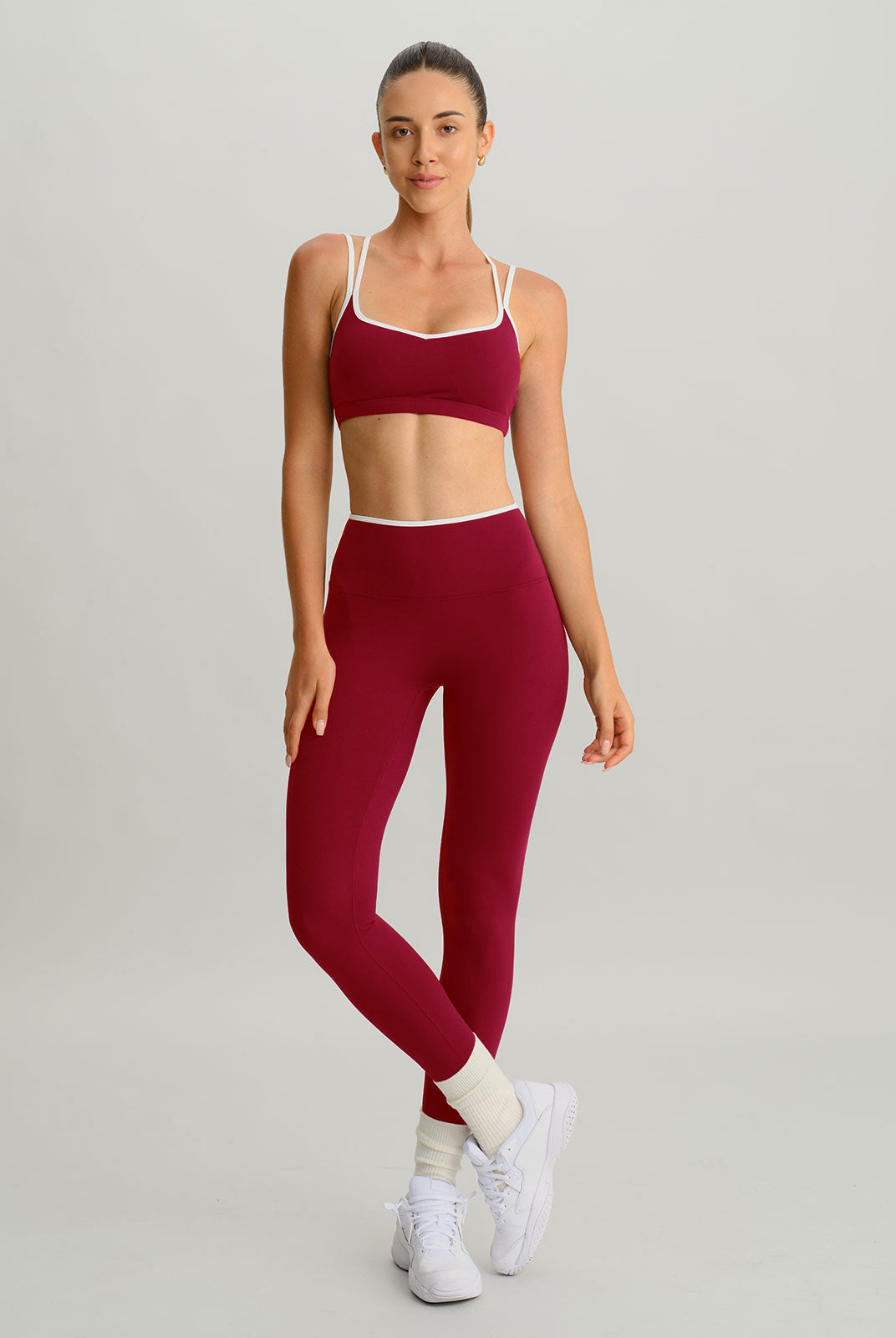 Women Knitted Nylon Yoga Leggings Sustainable Yoga Bottoms - BERLOOK