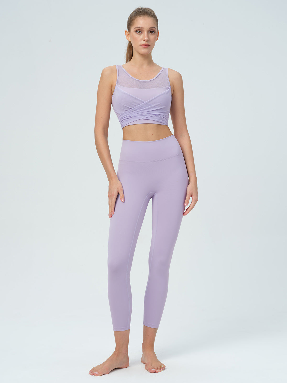 Women Knitted Nylon Yoga Leggings Sustainable Yoga Bottoms - BERLOOK
