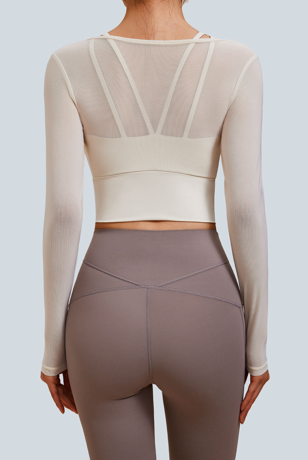 Women Knitted Nylon Yoga Long Sleeve Tops Sustainable Yoga Tops - BERLOOK