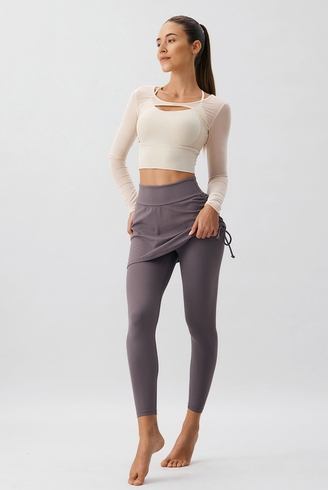 Women Knitted Nylon Yoga Long Sleeve Tops Sustainable Yoga Tops - BERLOOK