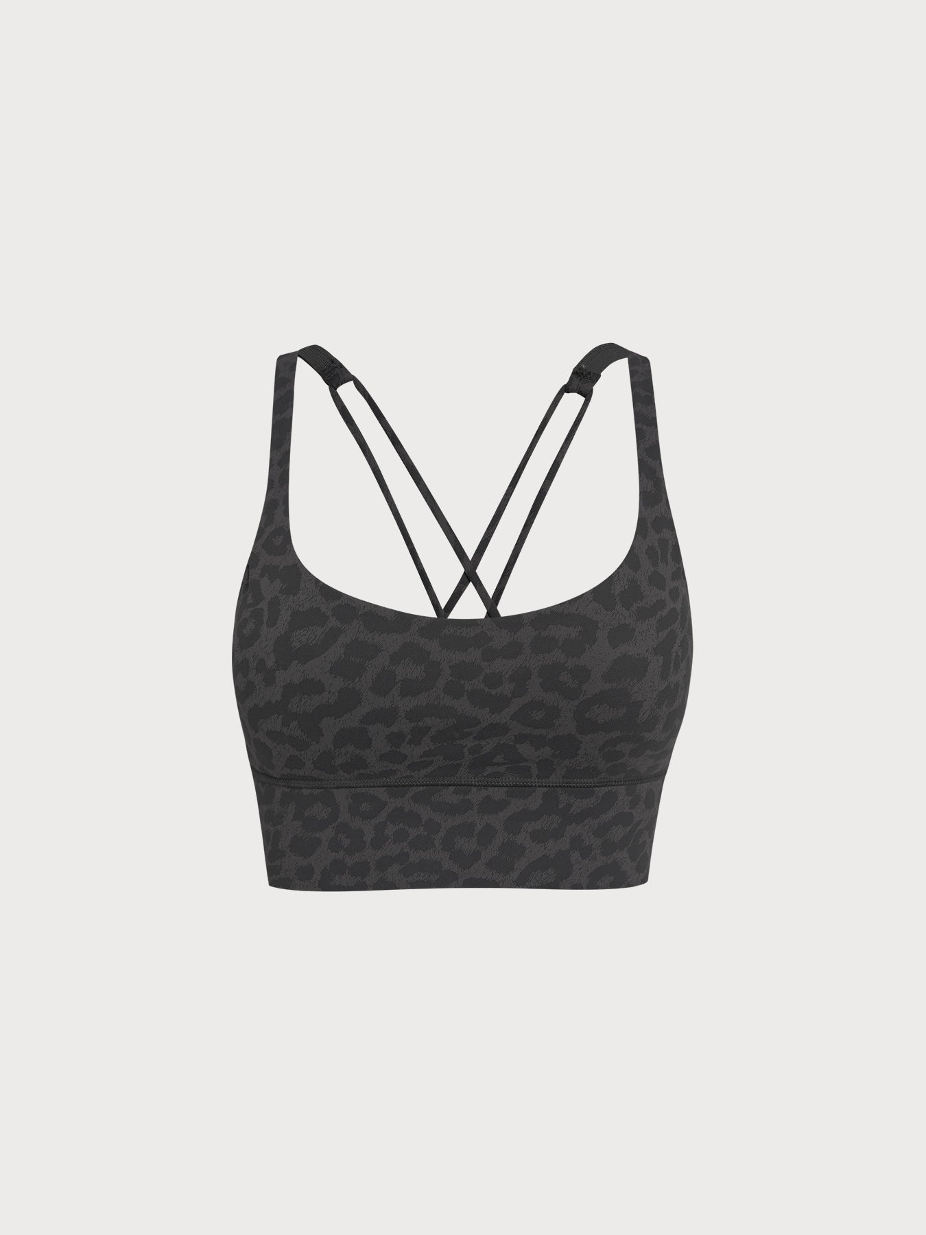 Women Knitted Nylon Yoga Sports Bras Grey Sustainable Yoga Tops - BERLOOK