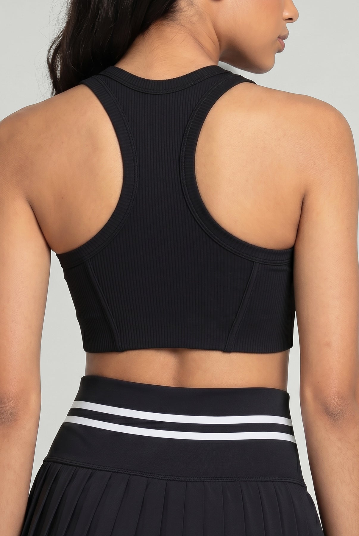 Women Knitted Nylon Yoga Sports Bras Sustainable Yoga Tops - BERLOOK