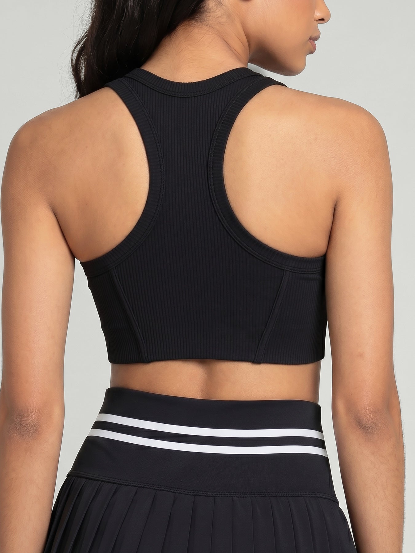 Women Knitted Nylon Yoga Sports Bras Sustainable Yoga Tops - BERLOOK