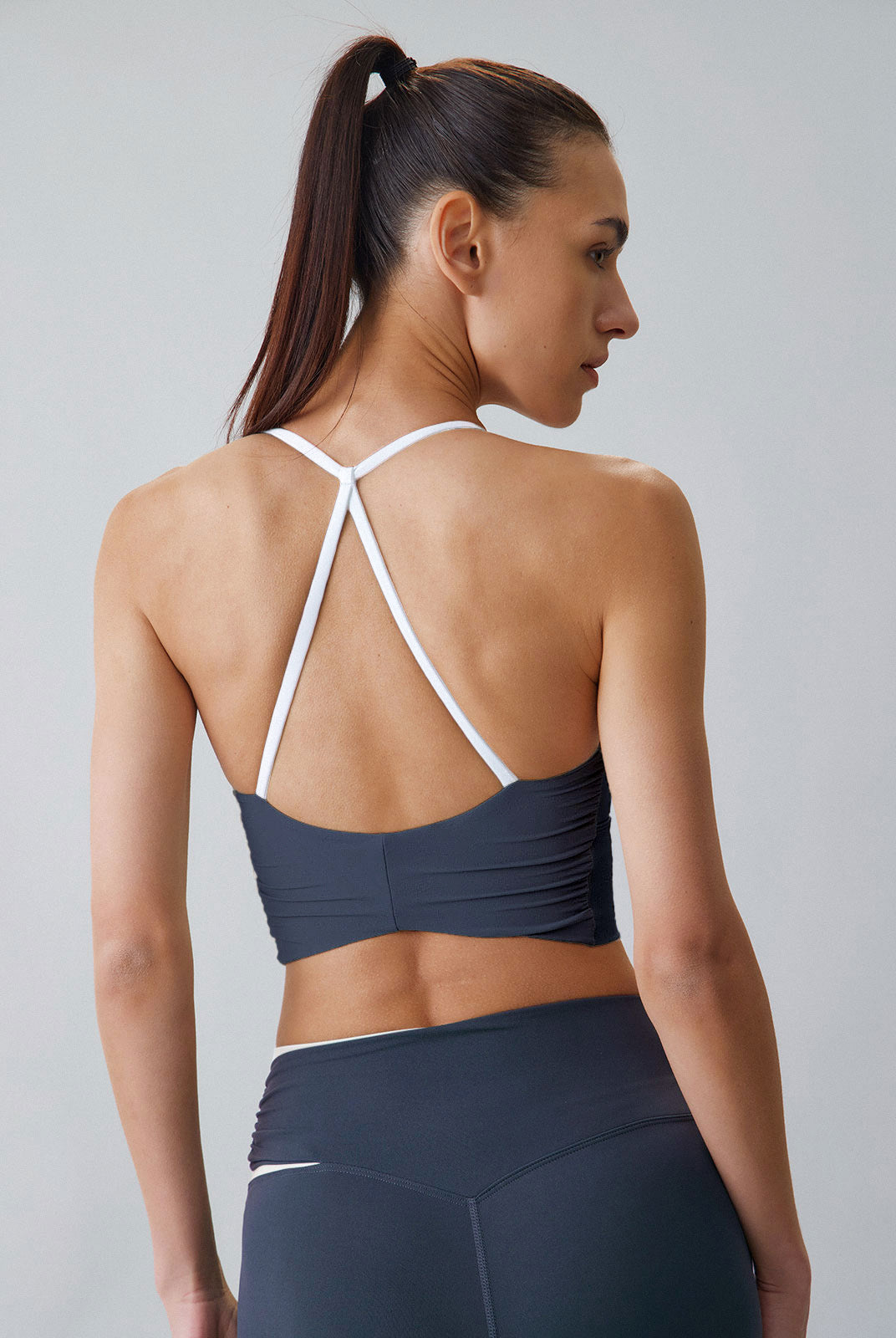 Women Knitted Nylon Yoga Sports Bras Sustainable Yoga Tops - BERLOOK