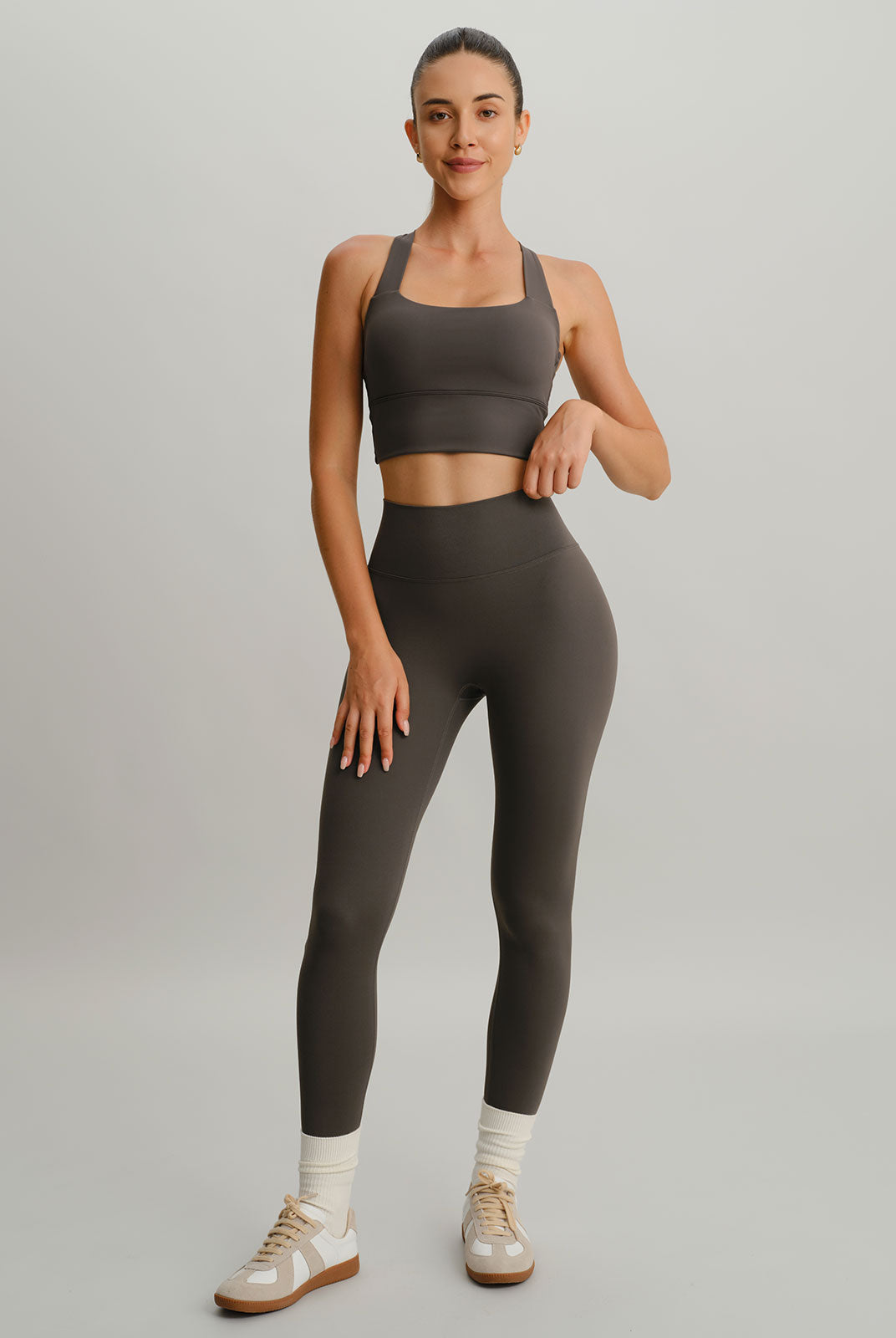 Women Knitted Nylon Yoga Sports Bras Sustainable Yoga Tops - BERLOOK