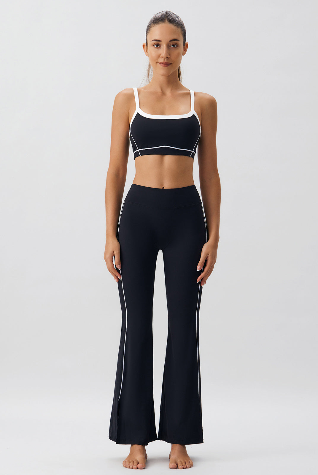 Women Knitted Nylon Yoga Sports Bras Sustainable Yoga Tops - BERLOOK