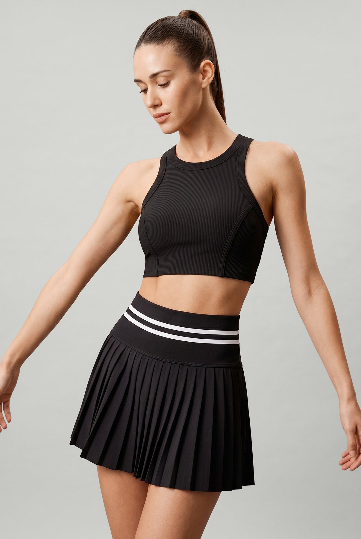 Women Knitted Nylon Yoga Sports Bras Sustainable Yoga Tops - BERLOOK