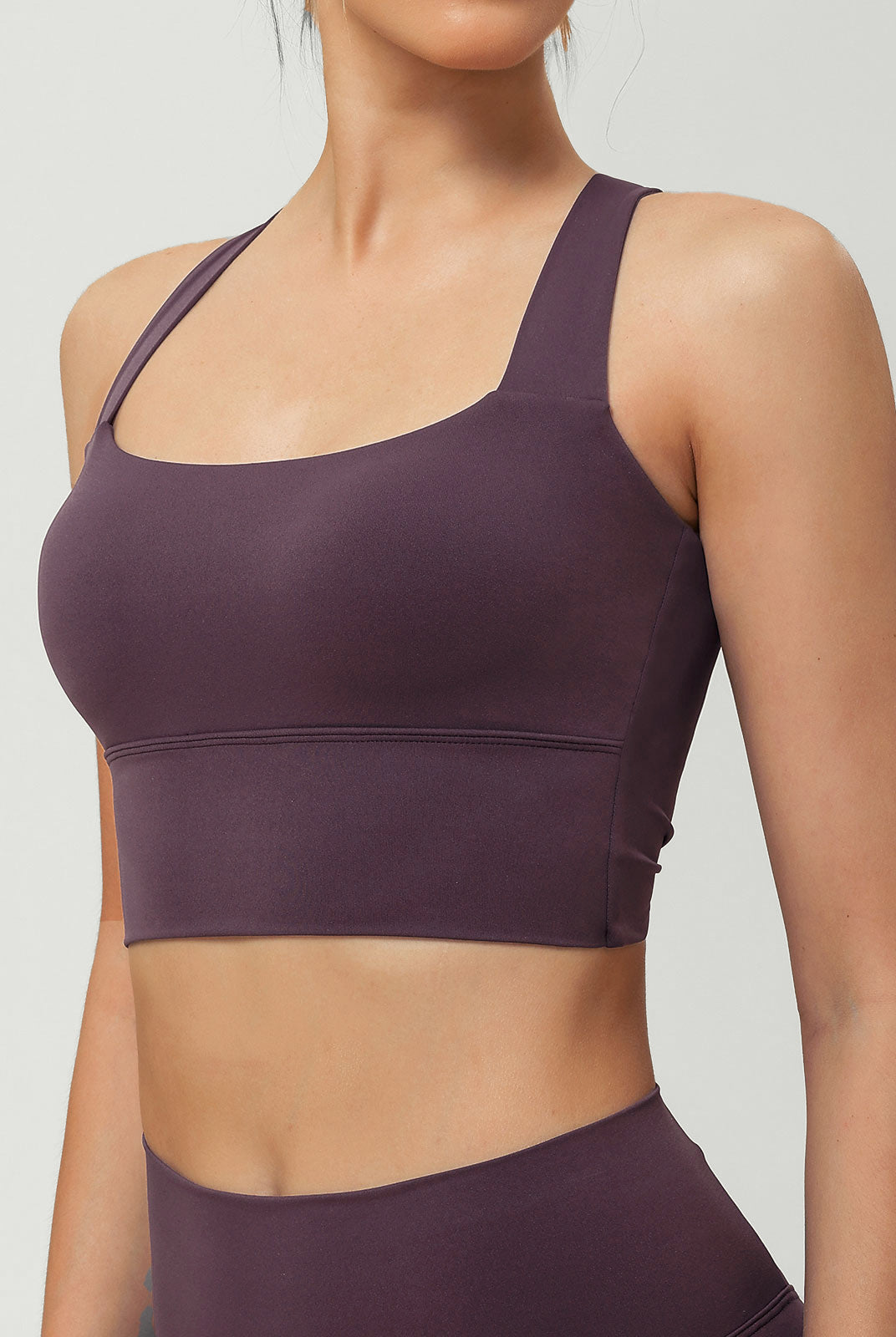 Women Knitted Nylon Yoga Sports Bras Sustainable Yoga Tops - BERLOOK
