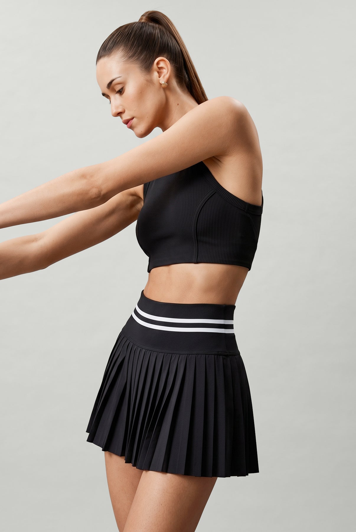 Women Knitted Nylon Yoga Sports Bras Sustainable Yoga Tops - BERLOOK