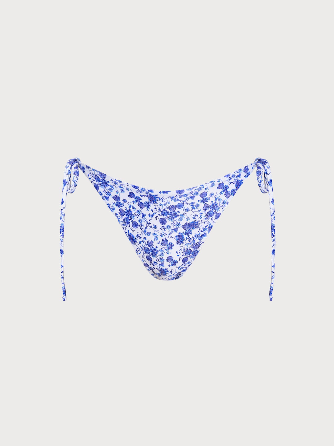 Women Knitted Polyester Bikini Bottoms Blue Sustainable Bikinis - BERLOOK
