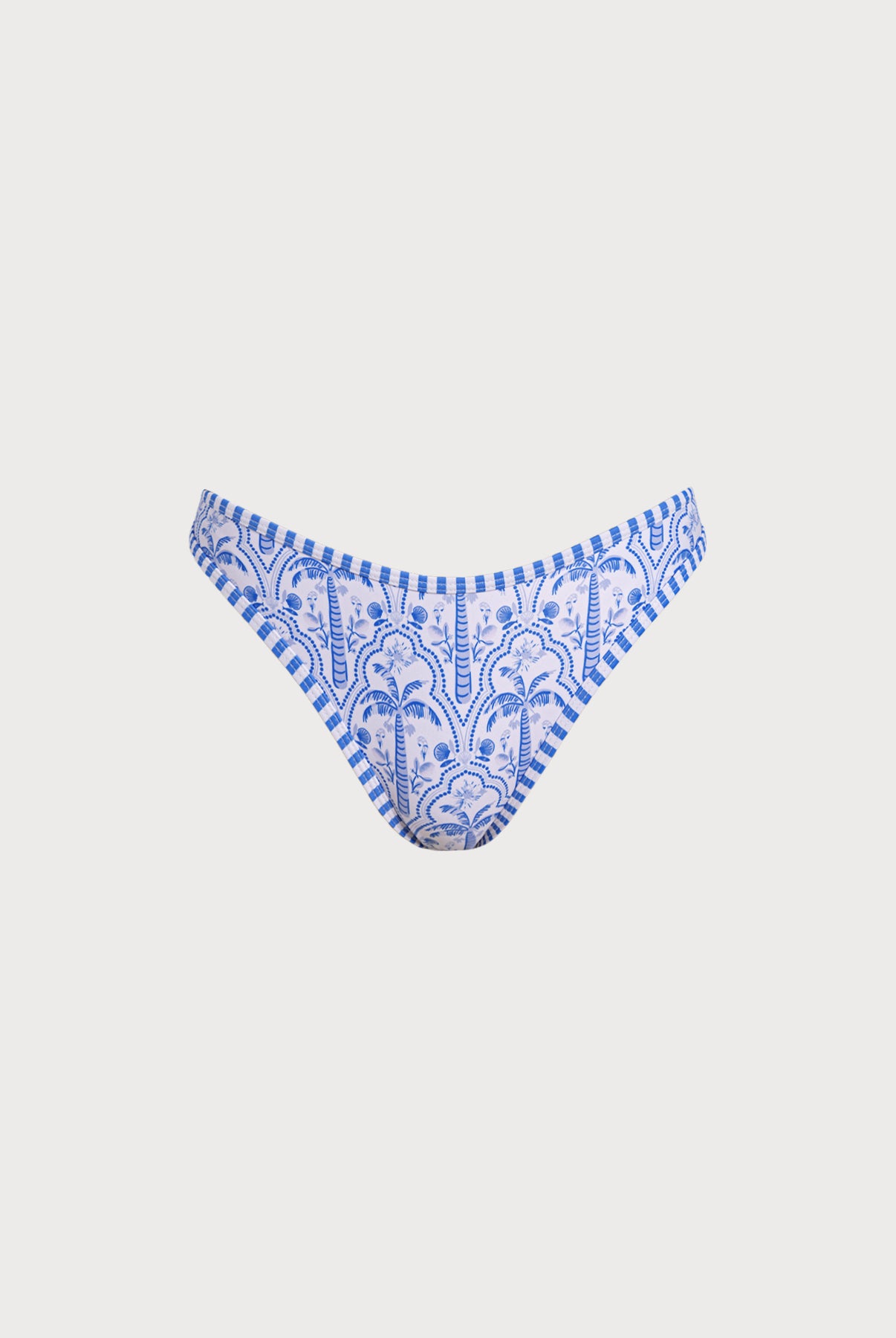 Women Knitted Polyester Bikini Bottoms Blue Sustainable Bikinis - BERLOOK