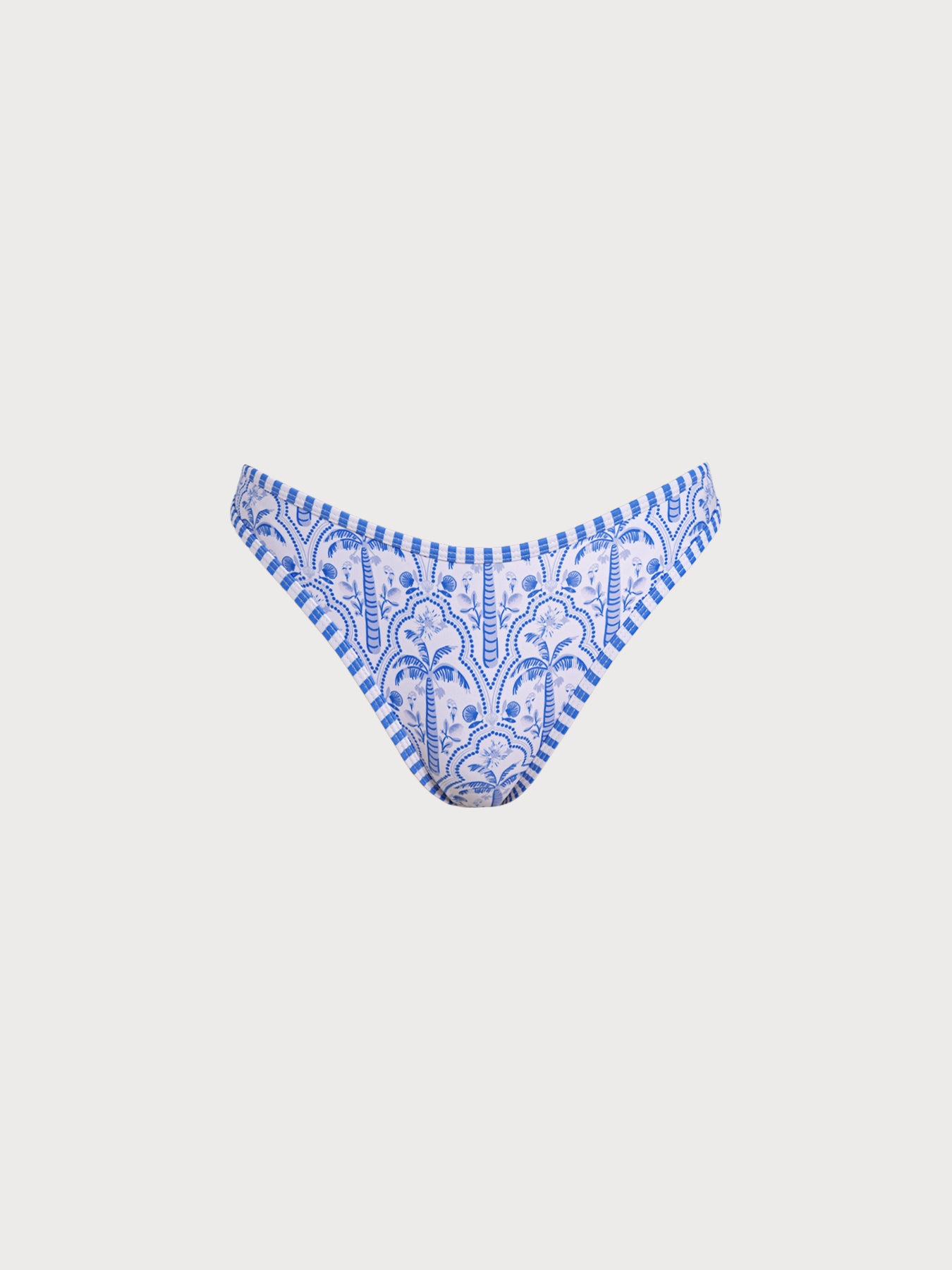 Women Knitted Polyester Bikini Bottoms Blue Sustainable Bikinis - BERLOOK