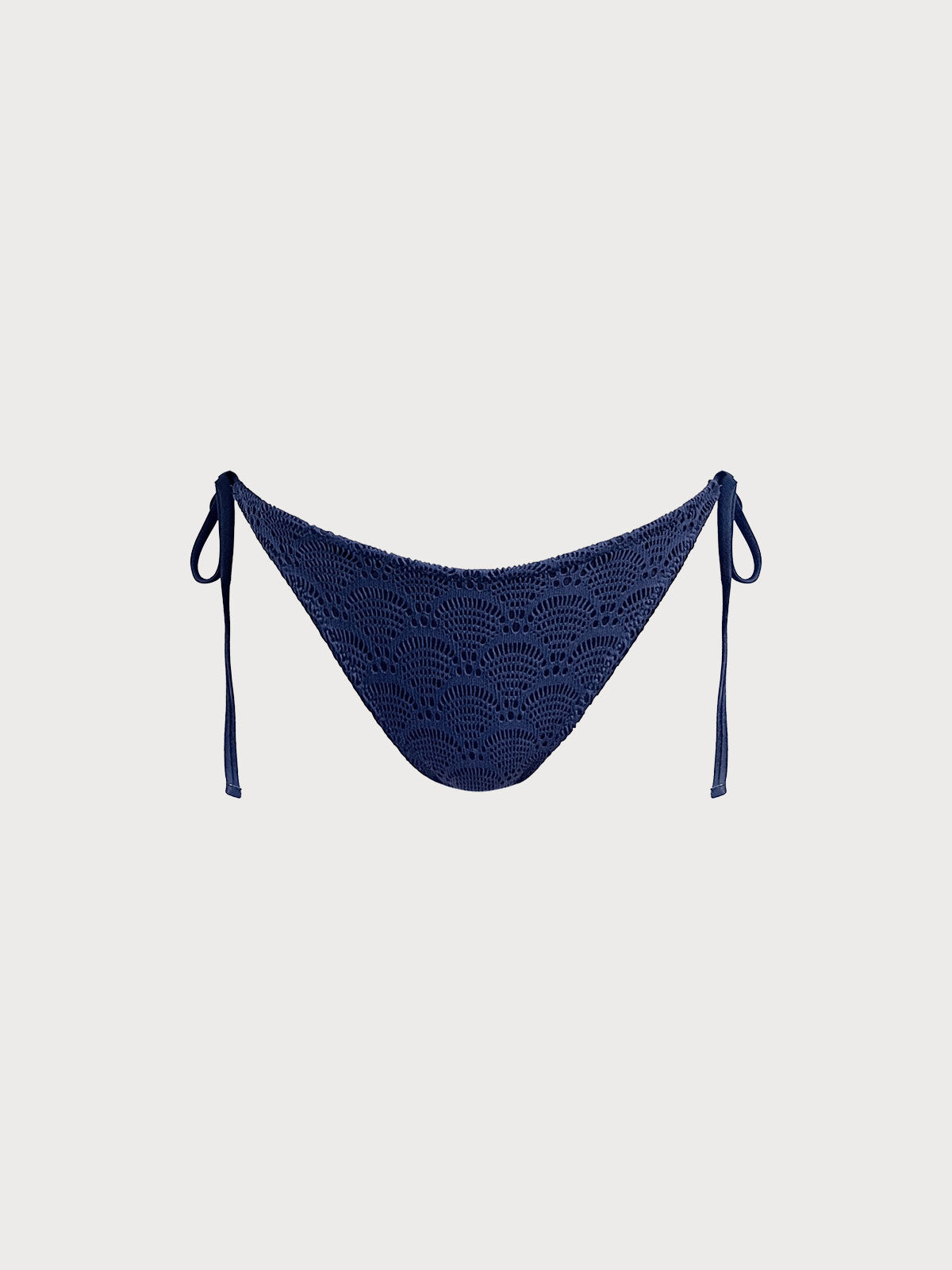 Women Knitted Polyester Bikini Bottoms Blue Sustainable Bikinis - BERLOOK