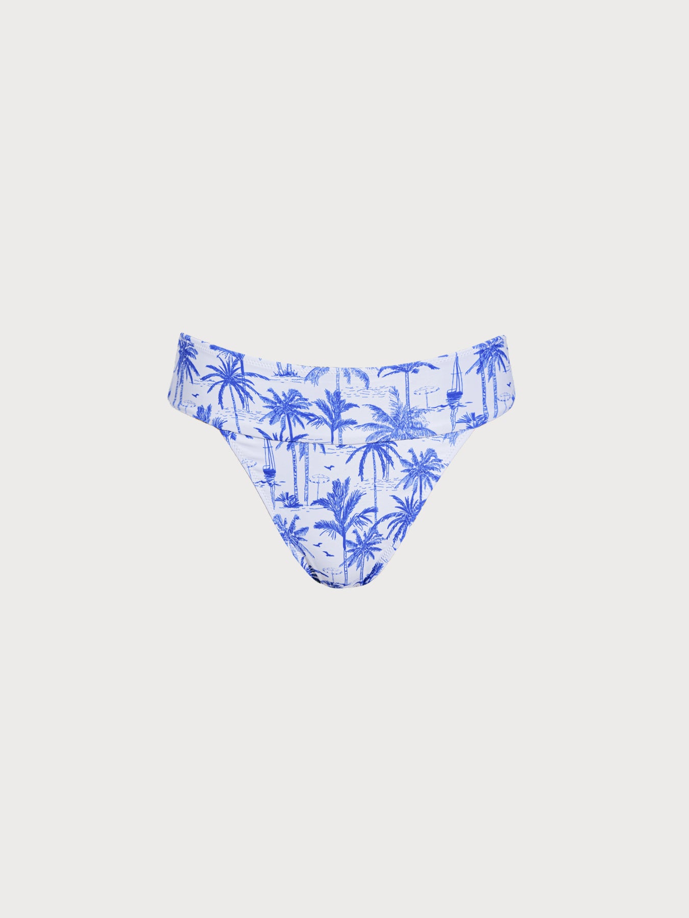 Women Knitted Polyester Bikini Bottoms Blue Sustainable Bikinis - BERLOOK