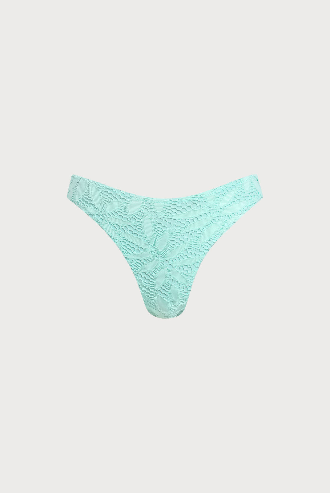 Women Knitted Polyester Bikini Bottoms Cyan Sustainable Bikinis - BERLOOK