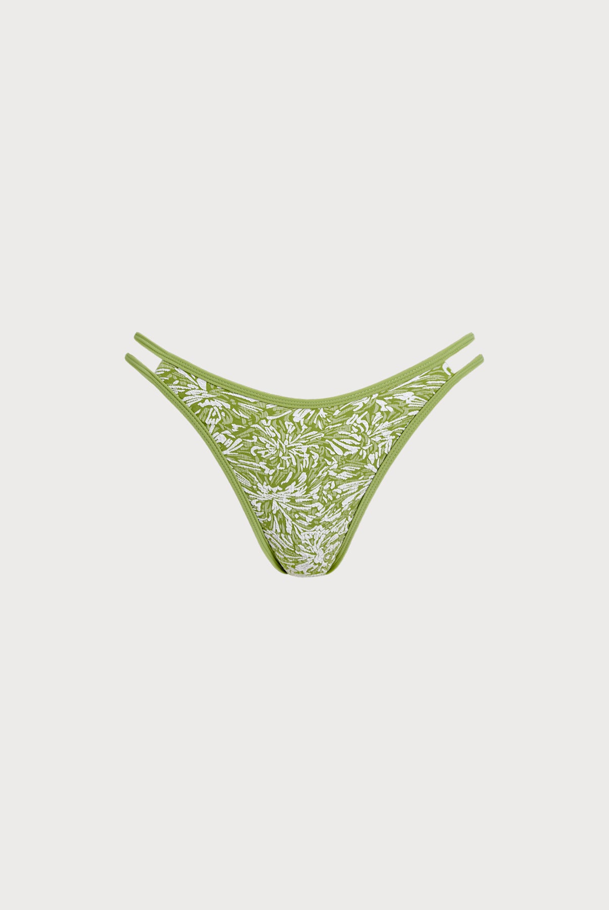 Women Knitted Polyester Bikini Bottoms Light Green Sustainable Bikinis - BERLOOK