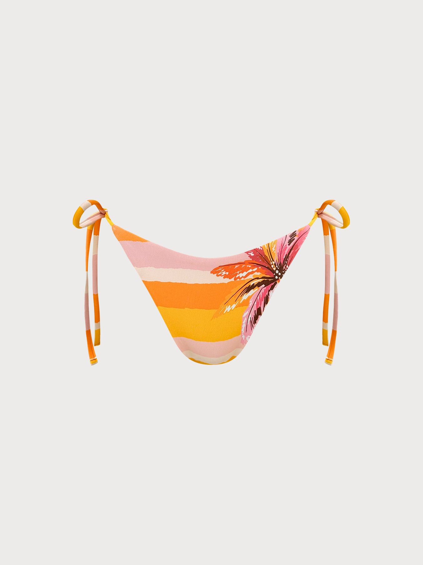 Women Knitted Polyester Bikini Bottoms Orange Sustainable Bikinis - BERLOOK