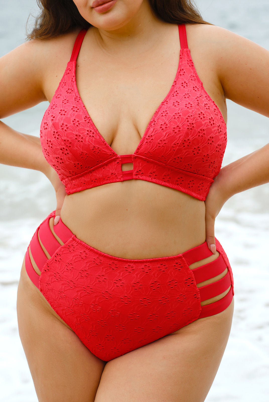Women Knitted Polyester Bikini Bottoms Sustainable Plus Size Bikinis - BERLOOK