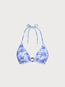 Women Knitted Polyester Bikini Tops Blue Sustainable Bikinis - BERLOOK