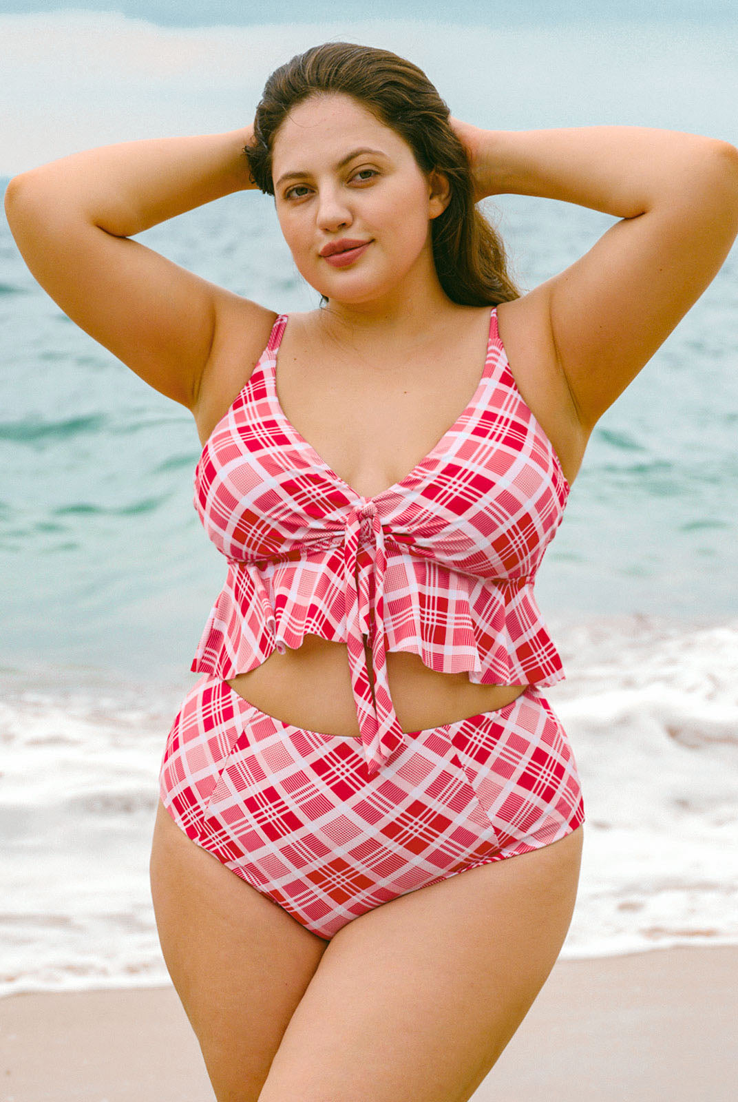 Women Knitted Polyester Bikini Tops Sustainable Plus Size Bikinis - BERLOOK