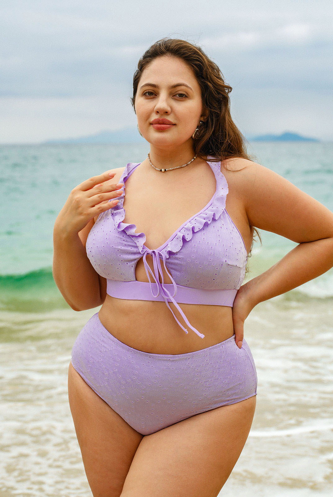 Women Knitted Polyester Bikini Tops Sustainable Plus Size Bikinis - BERLOOK