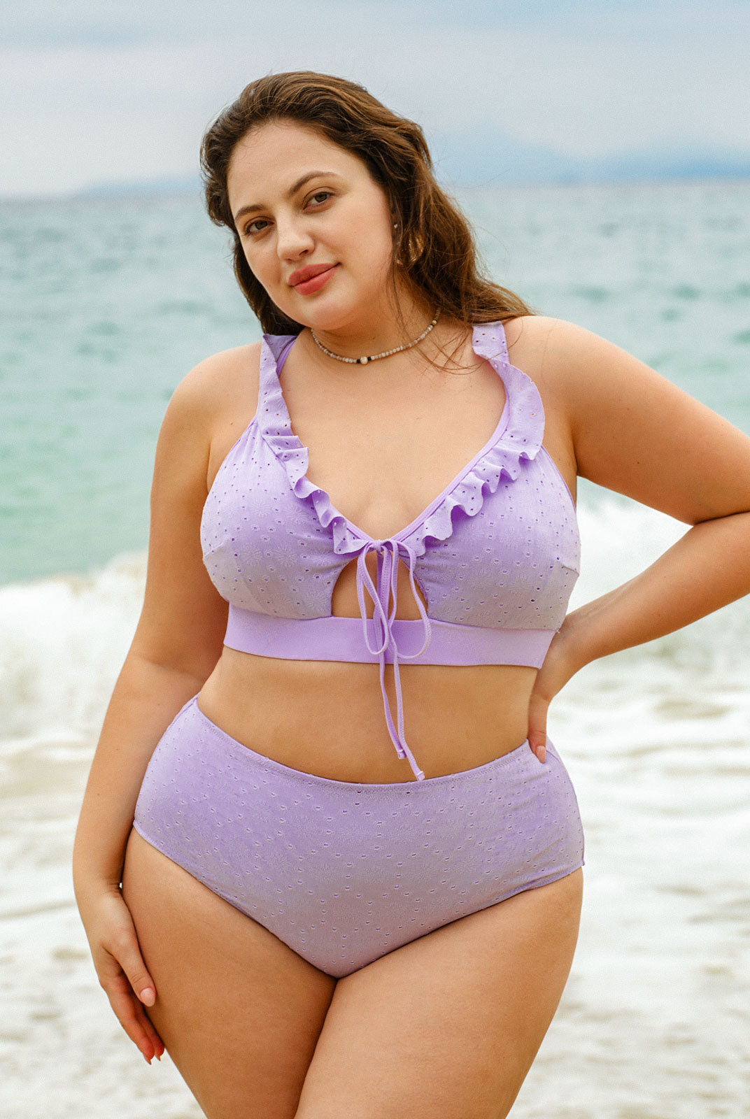 Women Knitted Polyester Bikini Tops Sustainable Plus Size Bikinis - BERLOOK