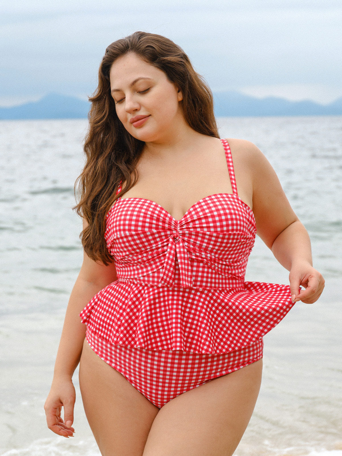Women Knitted Polyester Bikini Tops Sustainable Plus Size Bikinis - BERLOOK