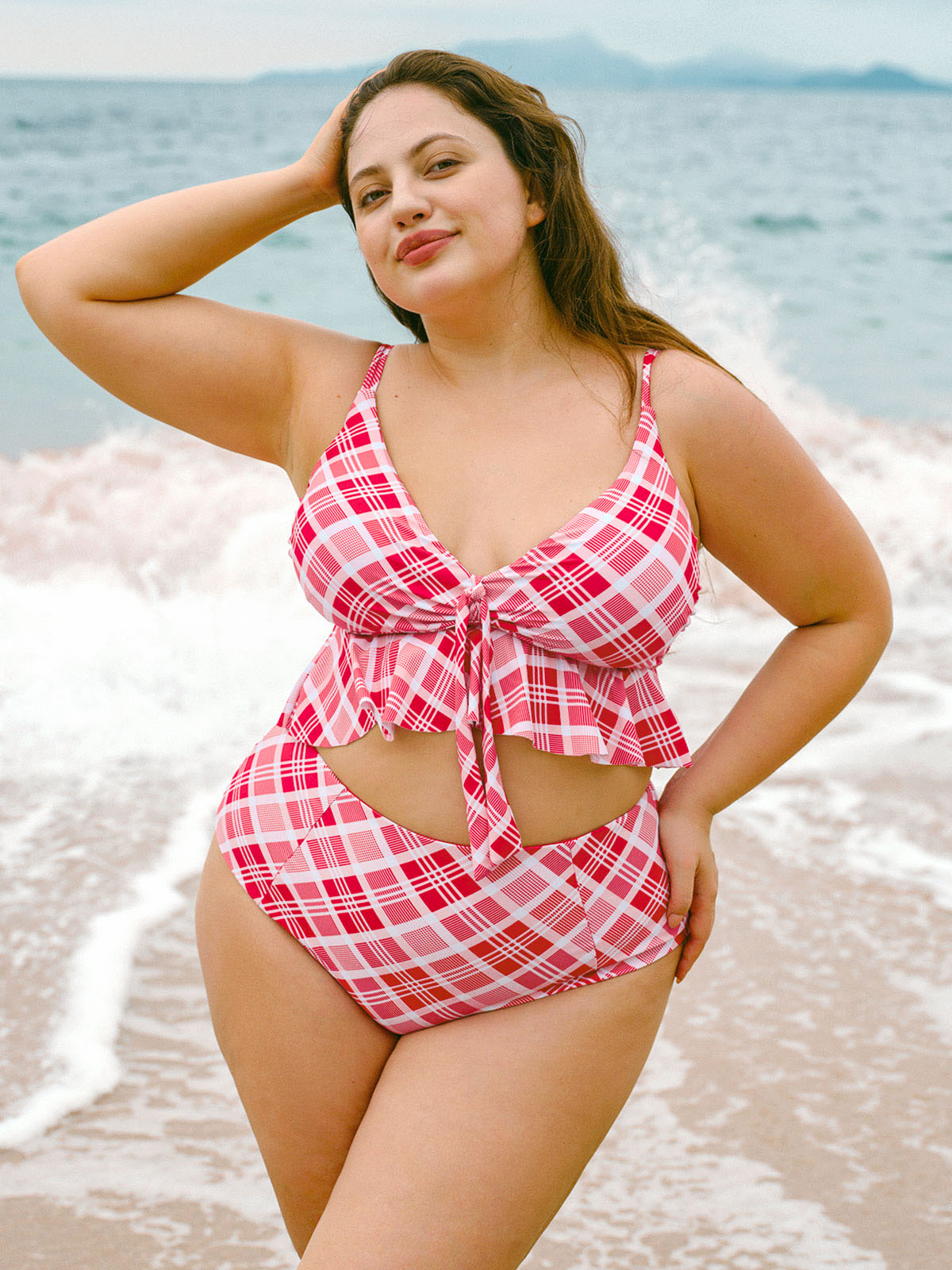 Women Knitted Polyester Bikini Tops Sustainable Plus Size Bikinis - BERLOOK