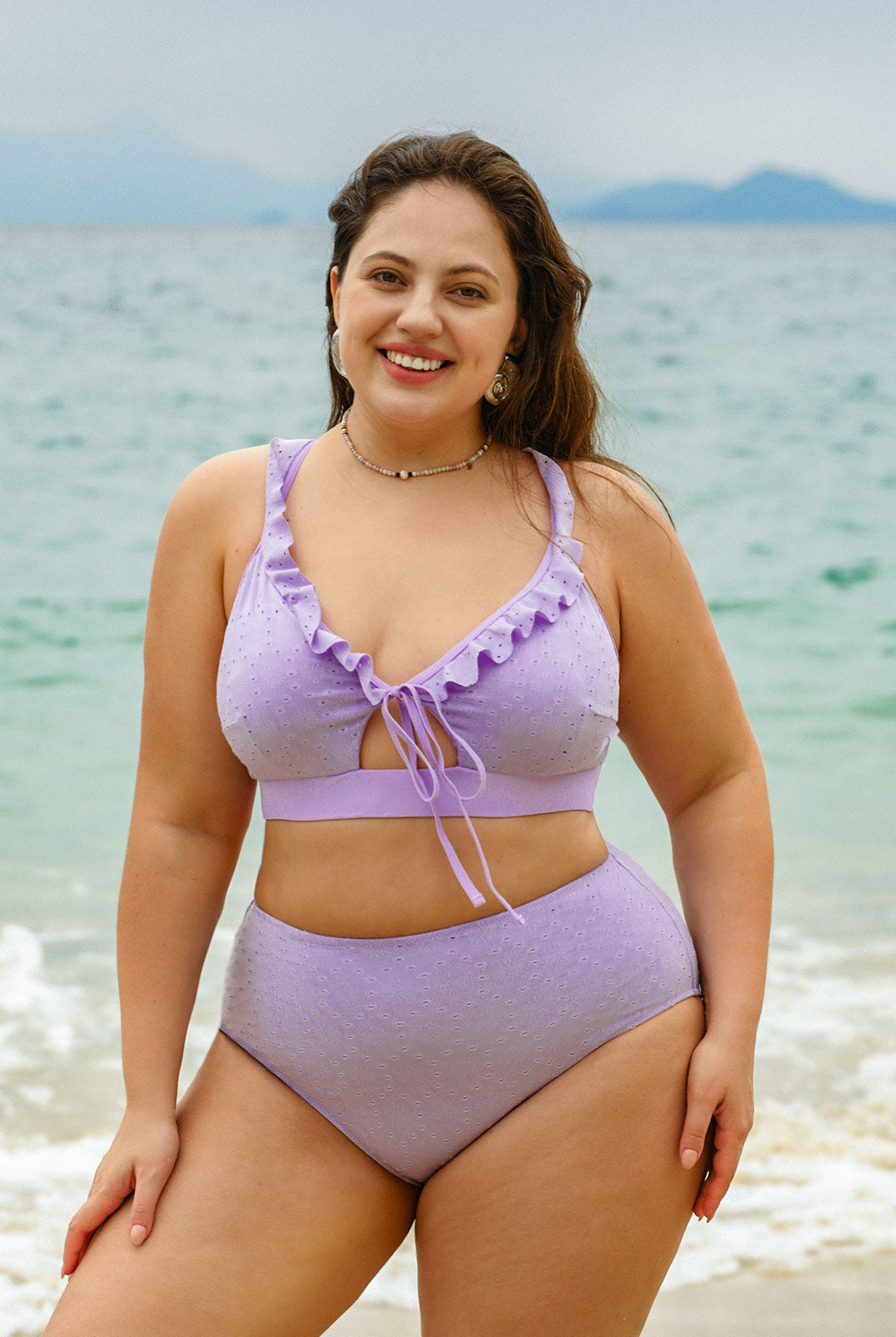 Women Knitted Polyester Bikini Tops Sustainable Plus Size Bikinis - BERLOOK