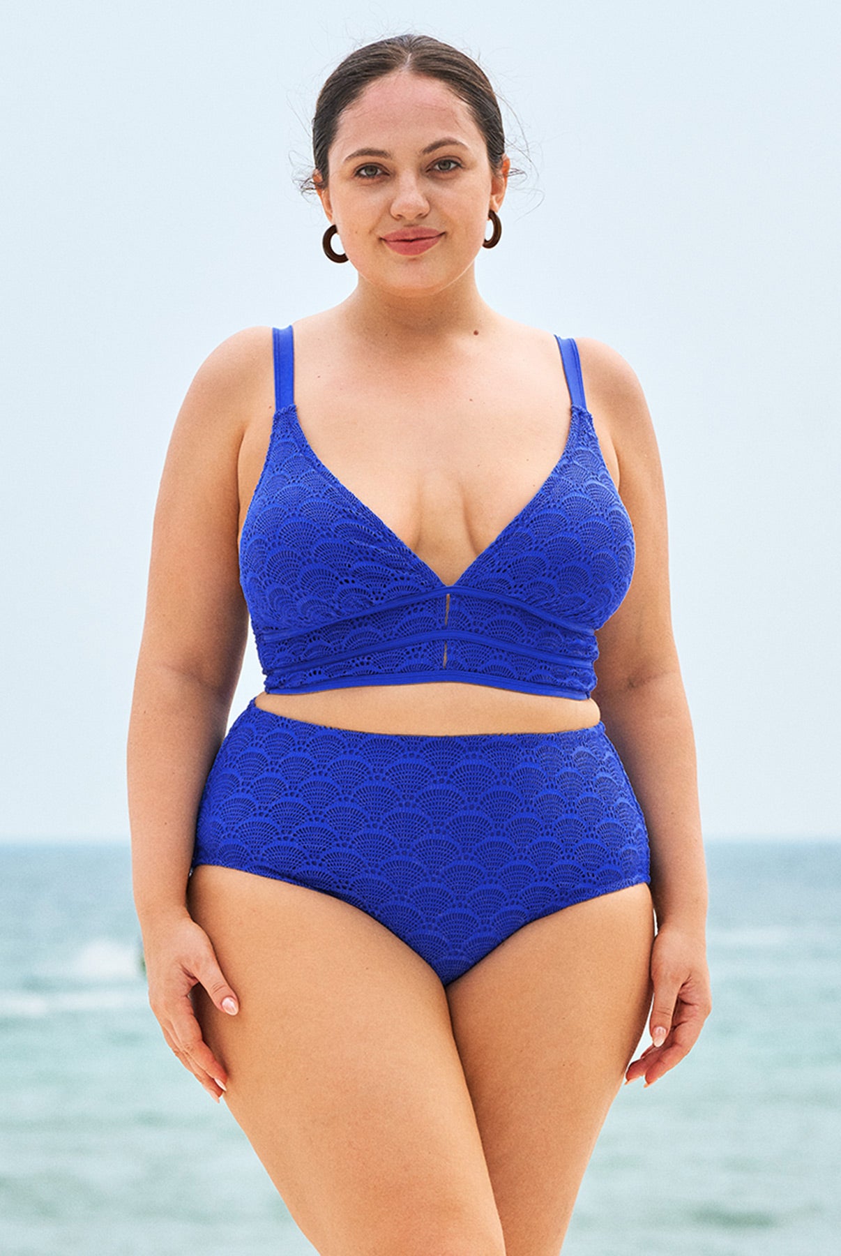 Women Knitted Polyester Bikini Tops Sustainable Plus Size Tankinis - BERLOOK